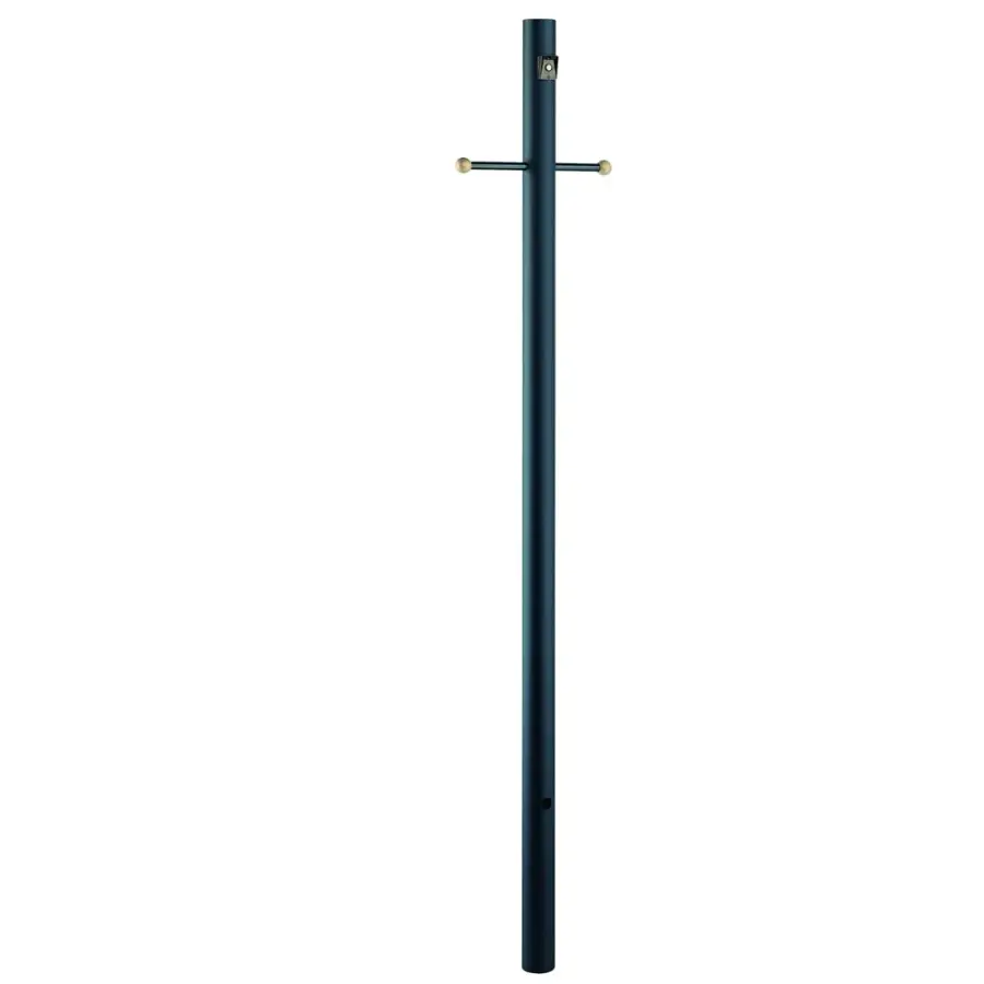 7-Foot Direct Burial Lamp Post with Photocell and Crossarm