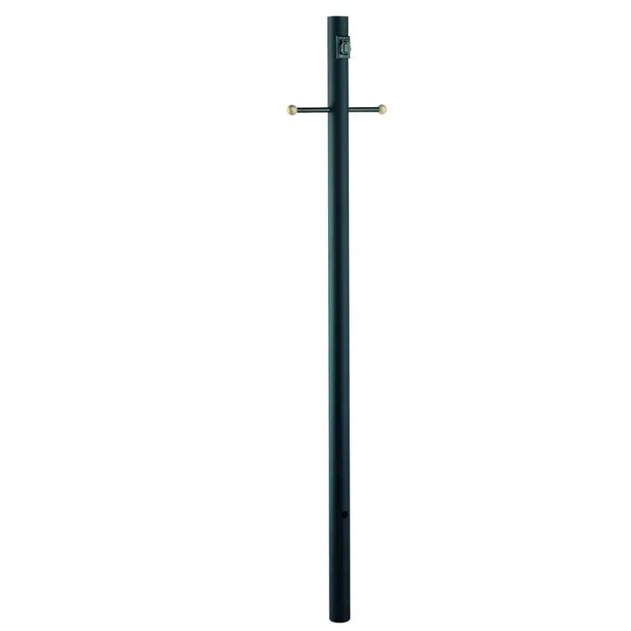 7-Foot Direct Burial Post with Outlet & Crossarm