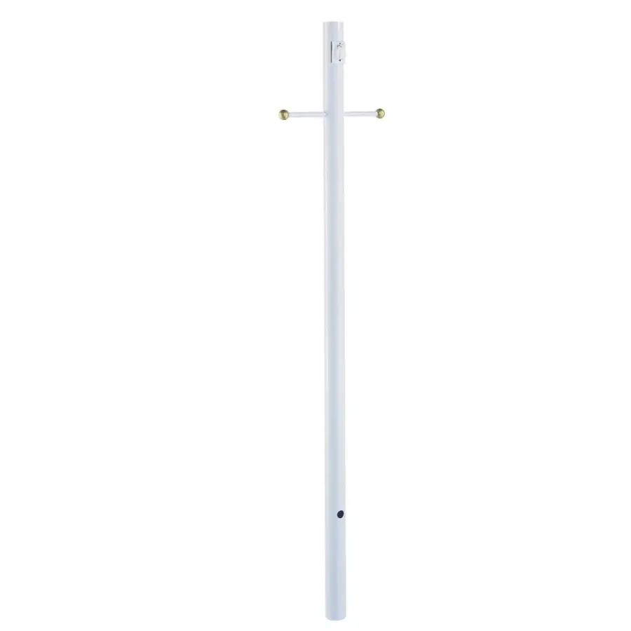 7-Foot Direct Burial Post with Outlet & Crossarm
