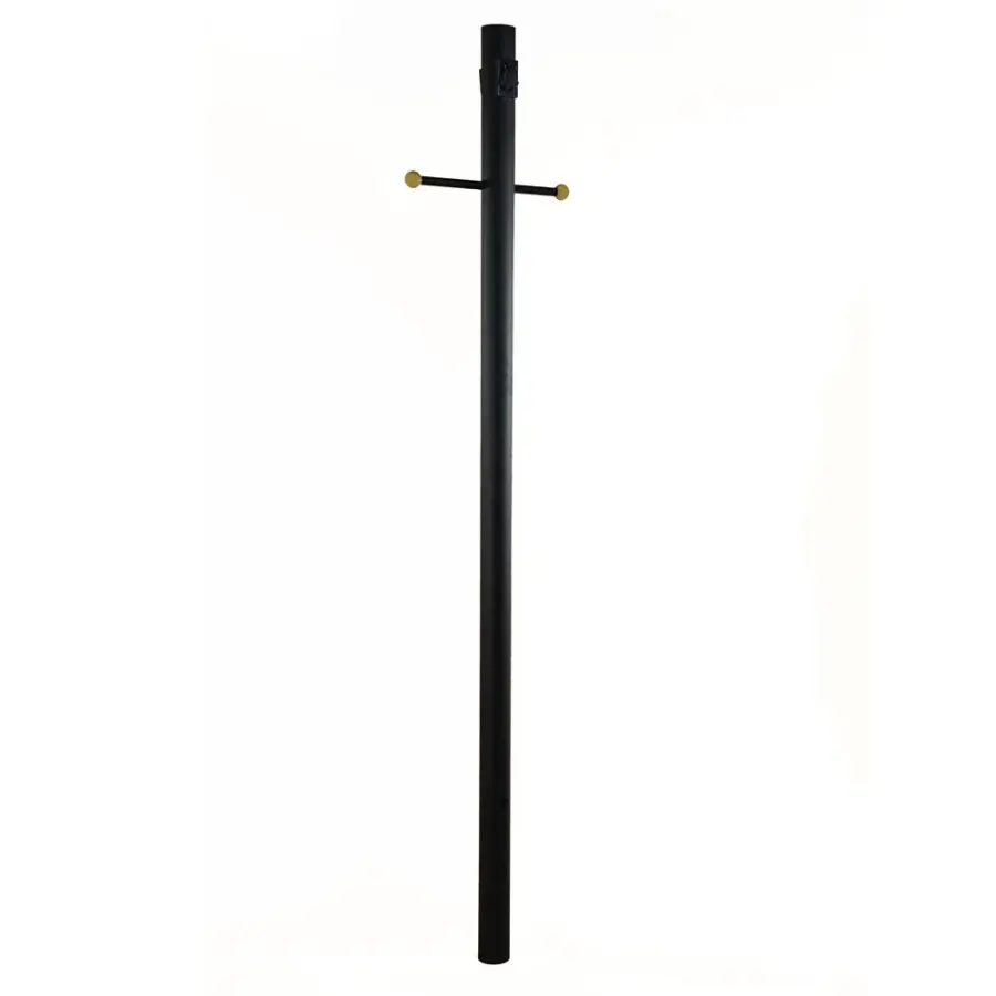 7-Foot Direct Burial Post with Photocell, Outlet & Crossarm