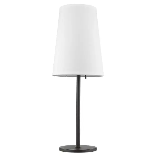 The Primo table lamp combines traditional elegance with transitional versatility. Its antique bronze steel base and lattice cream linen shade create a warm, inviting glow perfect for bedside or living spaces.