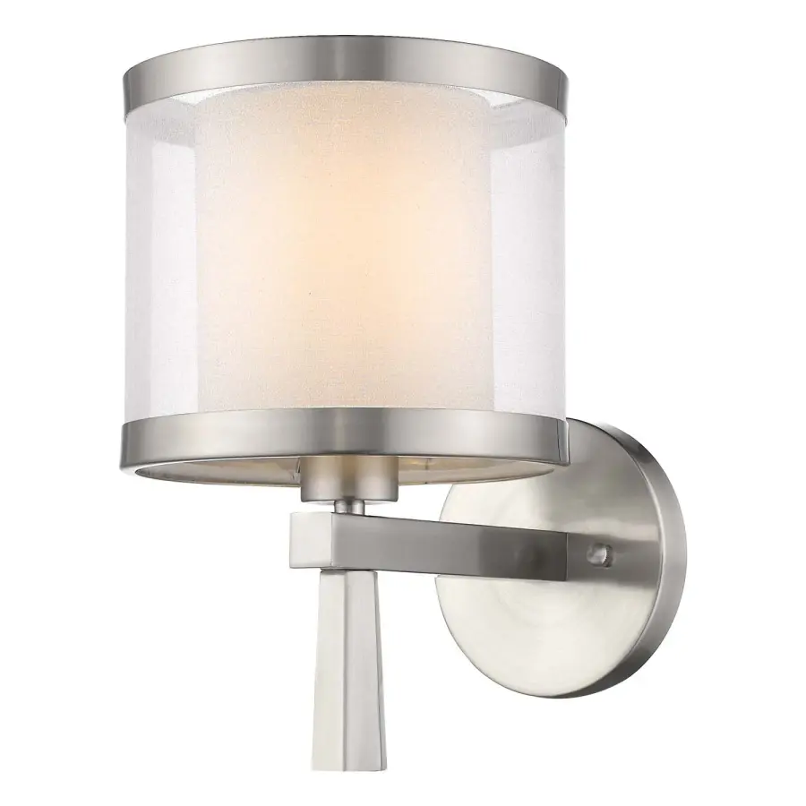 Lux 1-Light Wall Lamp in Brushed Nickel - Image 2