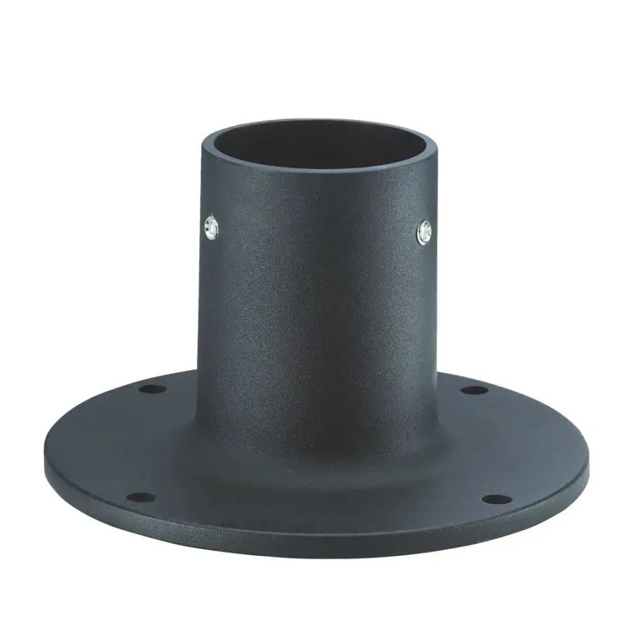 Flange Base Lamp Post Accessory in Matte Black