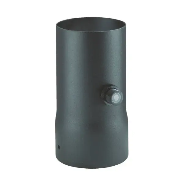 Durable cast aluminum mounting collar designed for lamp post installations with integrated photocell for automatic dusk-to-dawn operation. Compact design ensures secure fixture mounting in outdoor environments.