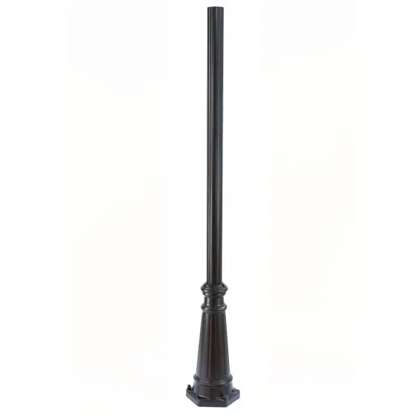 This substantial 70-inch cast aluminum post combines traditional fluted design with durable architectural bronze finish. Perfect for creating sophisticated outdoor lighting installations in residential and commercial settings.