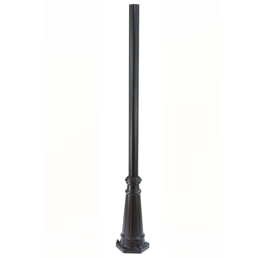 6-Foot Surface Mount Fluted Post in Architectural Bronze