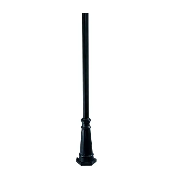 6-Foot Surface Mount Fluted Post in Matte Black