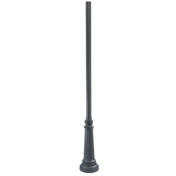 This substantial 8-foot cast aluminum post features classic fluted detailing in a durable matte black finish. Perfect for creating dramatic outdoor lighting installations with traditional architectural appeal.