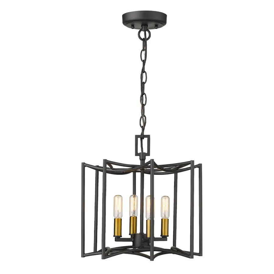 Rhian 4-Light Pendant in Matte Black - Image 2