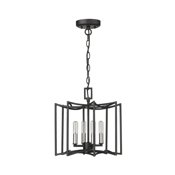 Rhian 4-Light Pendant in Matte Black - Image 5