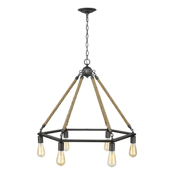 Holden 6-Light Chandelier in Antique Gray - Image 1