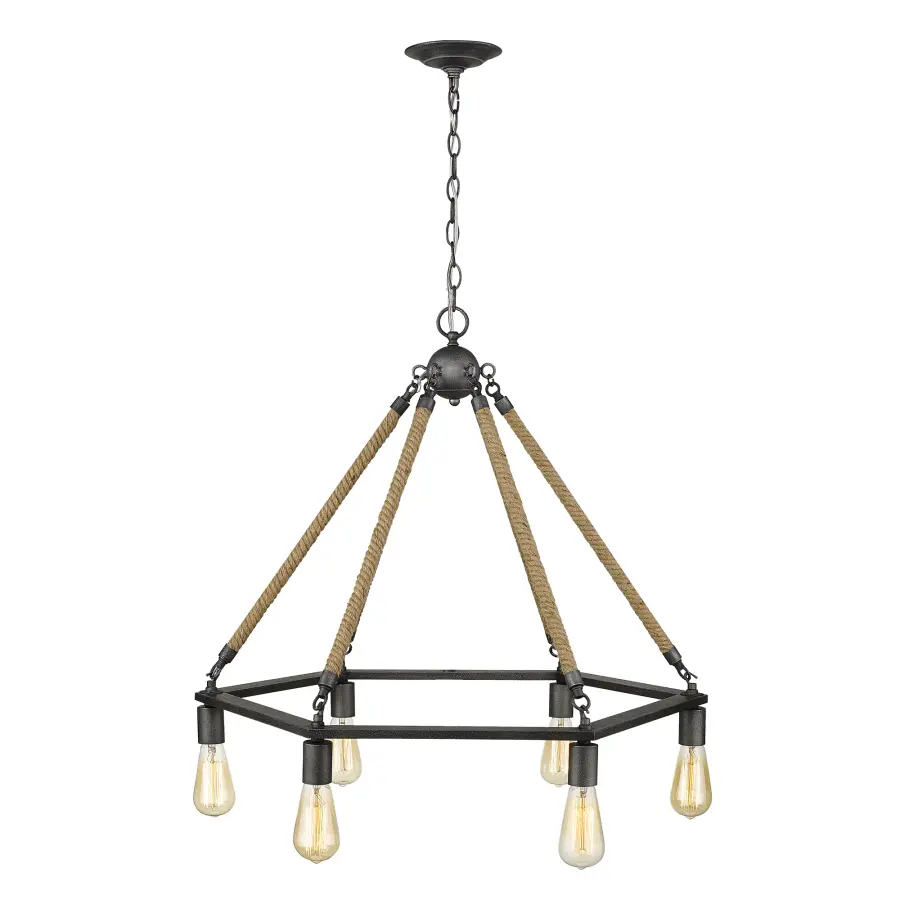 Holden 6-Light Chandelier in Antique Gray - Image 1