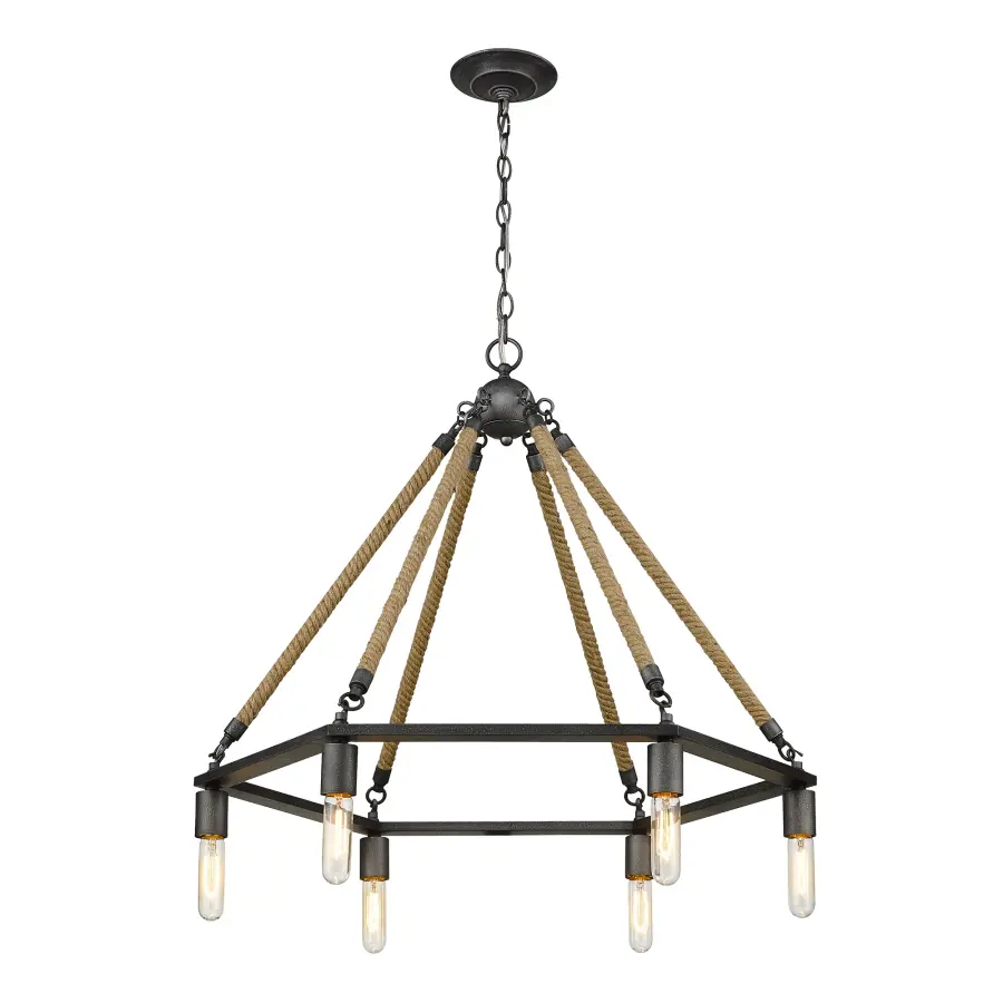 Holden 6-Light Chandelier in Antique Gray - Image 2