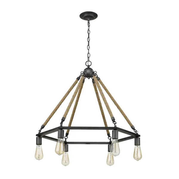 Holden 6-Light Chandelier in Antique Gray - Image 3
