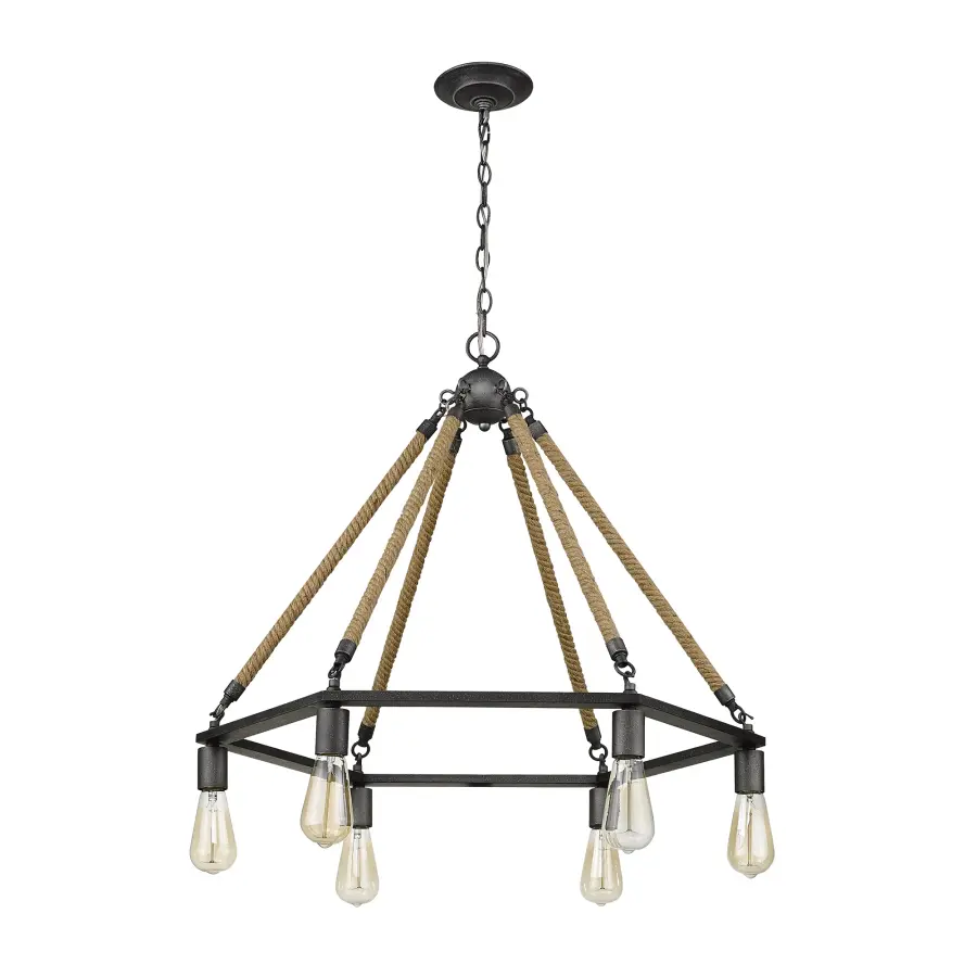 Holden 6-Light Chandelier in Antique Gray - Image 3