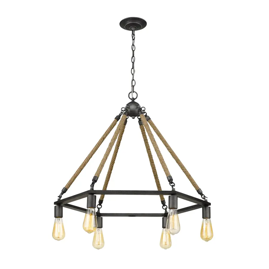 Holden 6-Light Chandelier in Antique Gray - Image 4