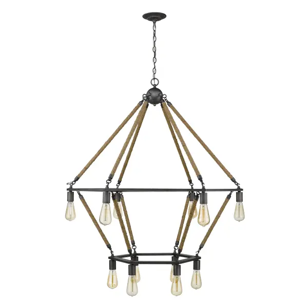 Holden 12-Light Chandelier in Antique Gray - Image 4