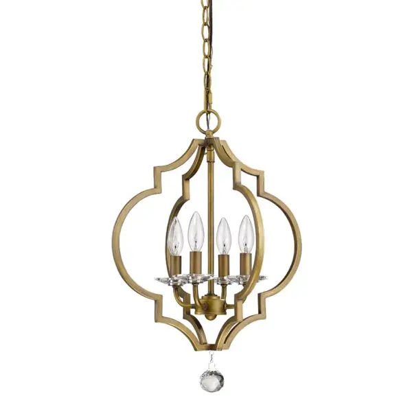 Peyton 4-Light Chandelier in Raw Brass