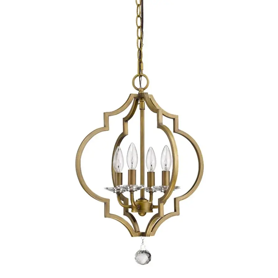 Peyton 4-Light Chandelier in Raw Brass