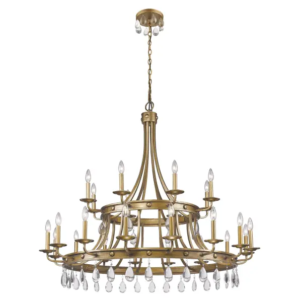 Krista 24-Light Chandelier in Antique Gold - Image 1