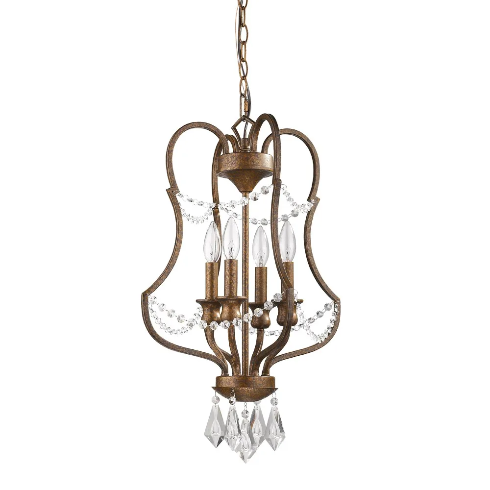 Gianna 4-Light Chandelier in Russet Steel