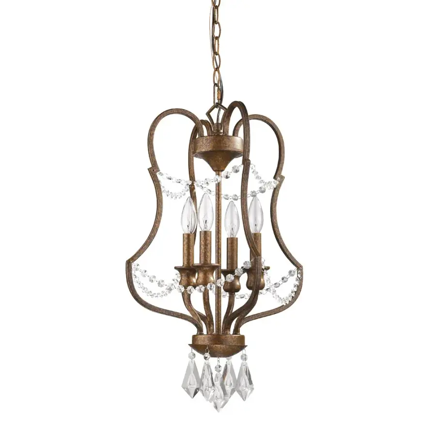 Gianna 4-Light Chandelier in Russet Steel