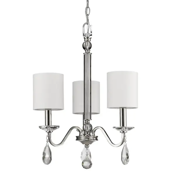 Lily 3-Light Mini Chandelier in Polished Nickel