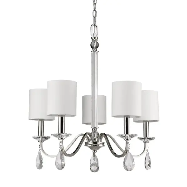 Lily 5-Light Chandelier in Polished Nickel