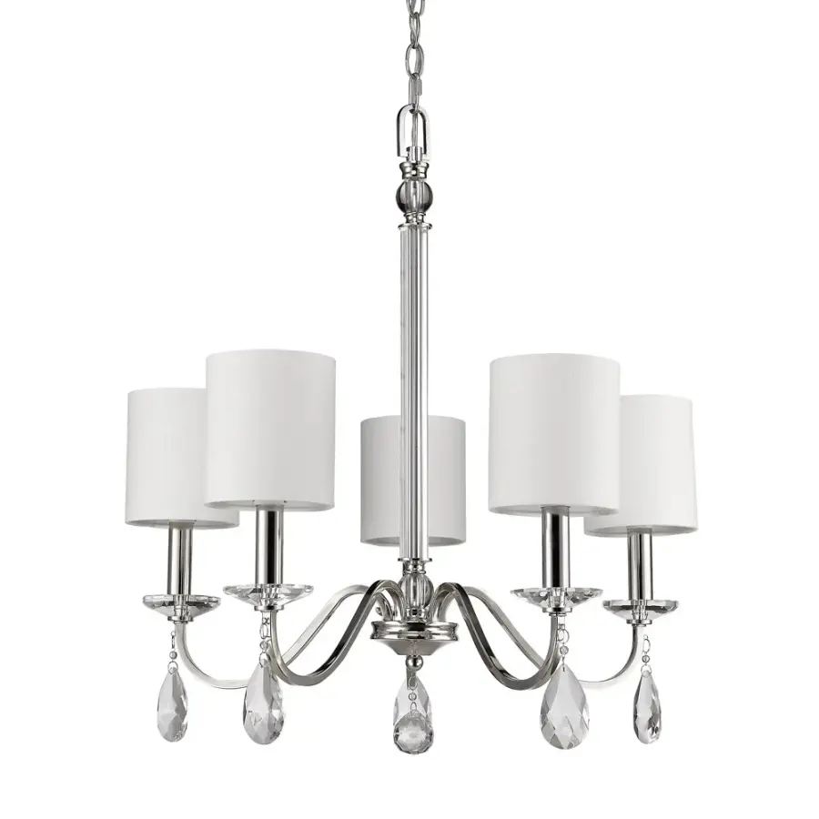 Lily 5-Light Chandelier in Polished Nickel