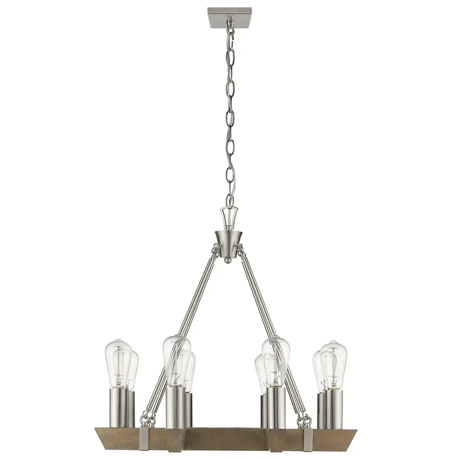 Versatile 8-Light Chandelier with Clean Transitional Design - Image 1
