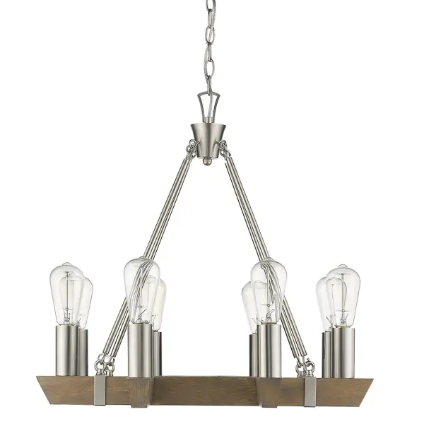 Versatile 8-Light Chandelier with Clean Transitional Design - Image 2