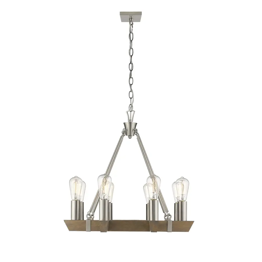 Versatile 8-Light Chandelier with Clean Transitional Design - Image 3