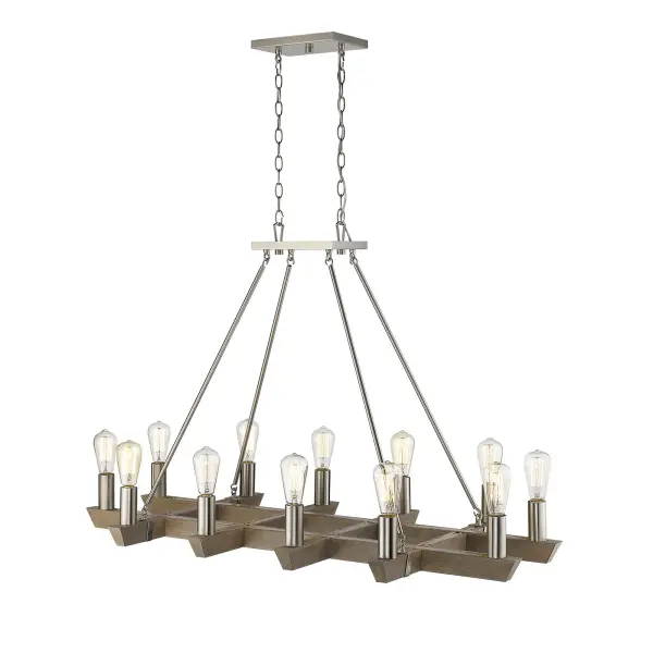 Dramatic 12-Light Linear Chandelier Perfect for Large Dining Spaces - Image 3