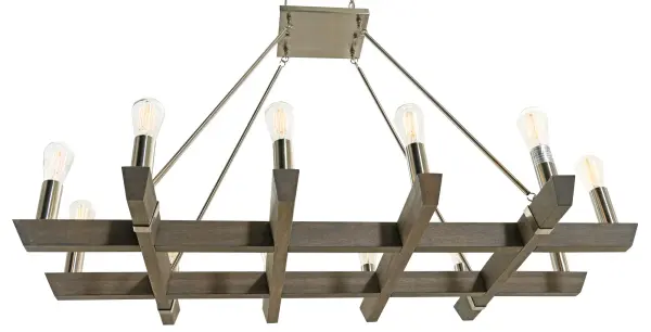 Dramatic 12-Light Linear Chandelier Perfect for Large Dining Spaces - Image 5