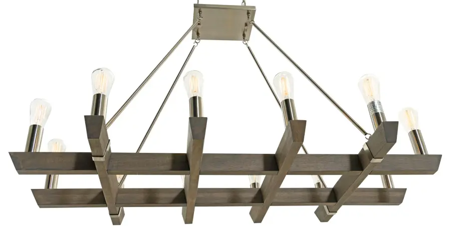 Dramatic 12-Light Linear Chandelier Perfect for Large Dining Spaces - Image 5