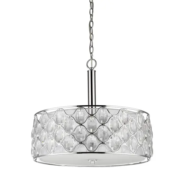 Isabella 4-Light Pendant in Polished Nickel