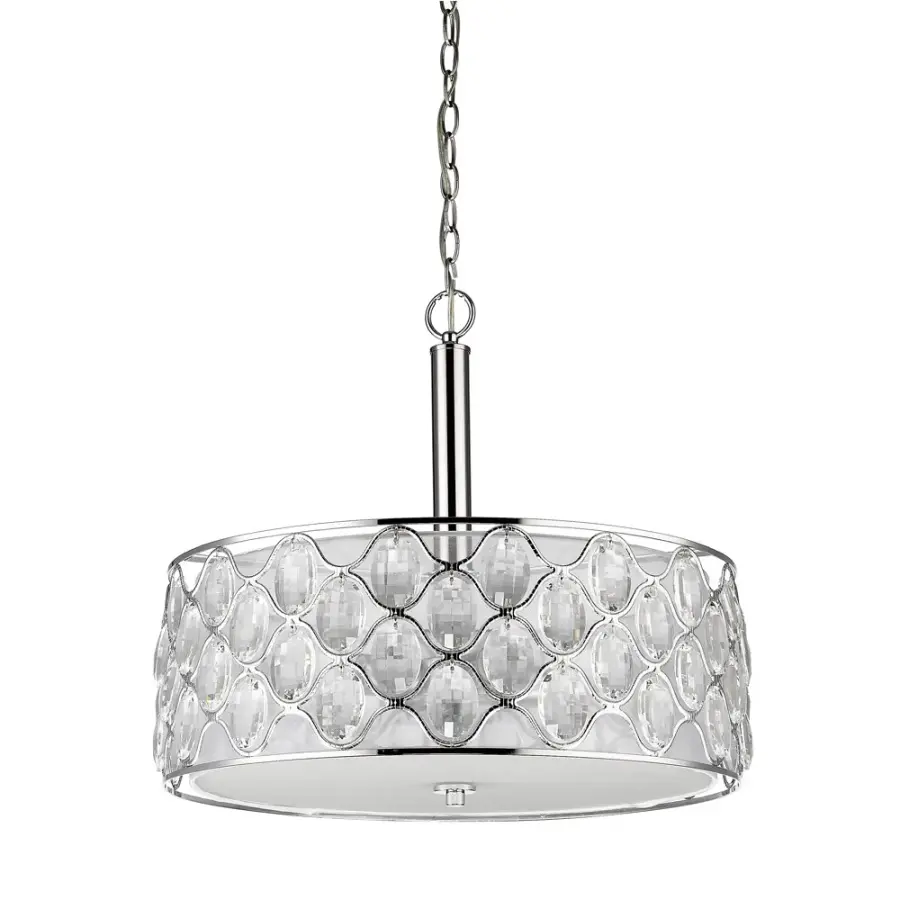 Isabella 4-Light Pendant in Polished Nickel