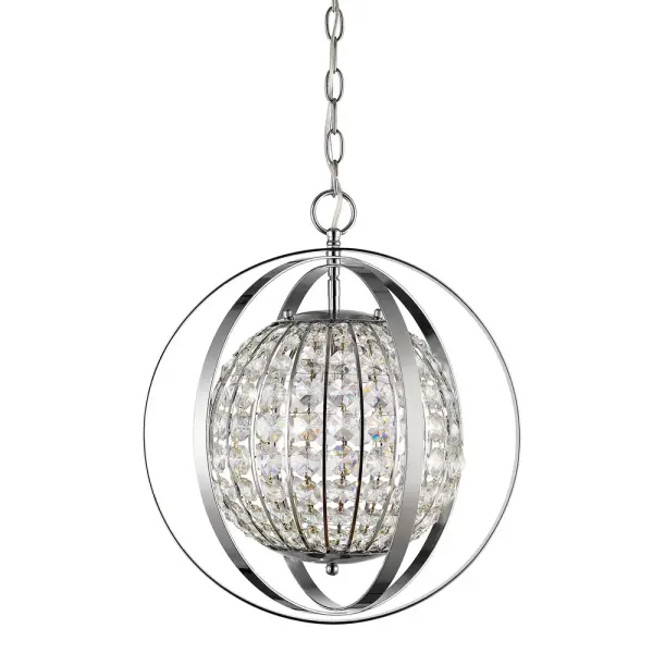 Olivia 1-Light Pendant in Polished Nickel - Image 1