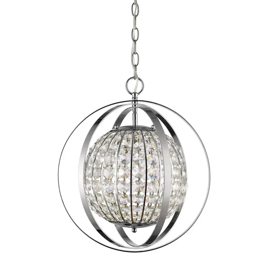 Olivia 1-Light Pendant in Polished Nickel - Image 1