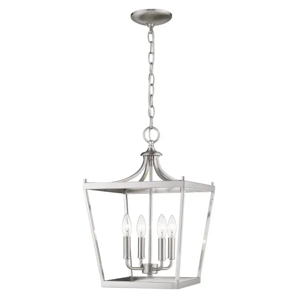 Kennedy 4-Light Chandelier in Satin Nickel - Image 3