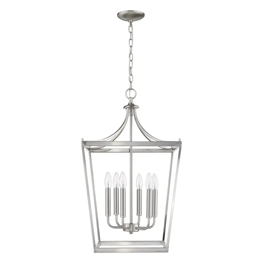 Kennedy 6-Light Chandelier in Satin Nickel - Image 1
