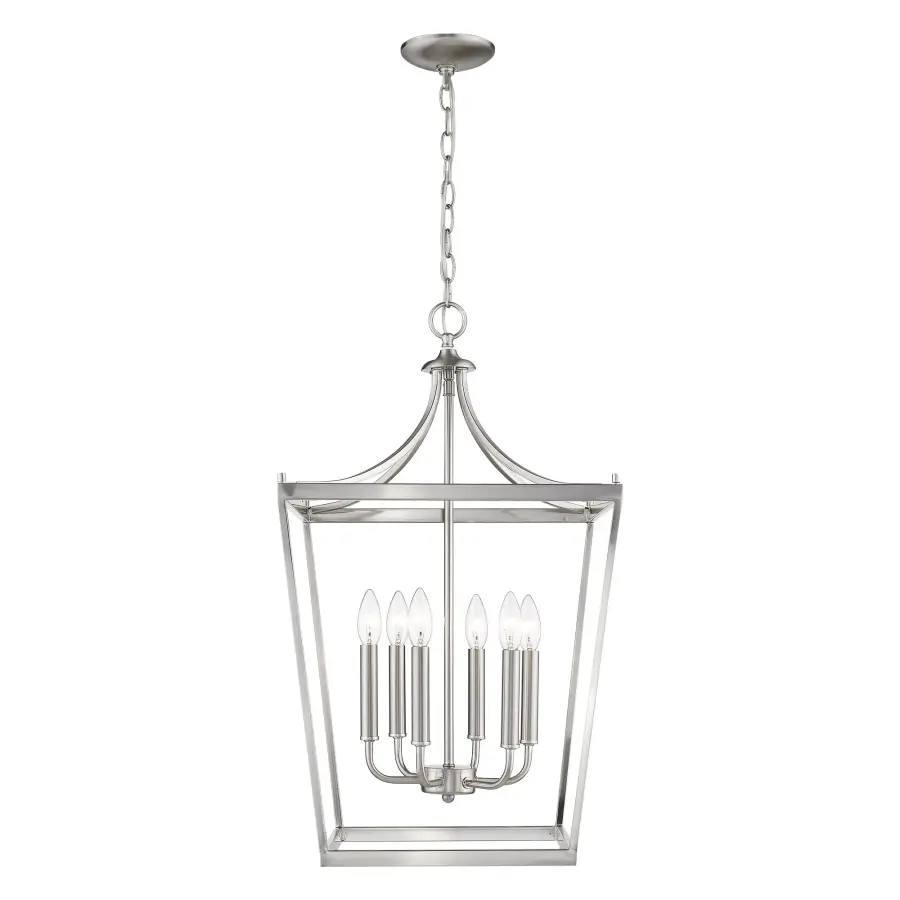 Kennedy 6-Light Chandelier in Satin Nickel - Image 2