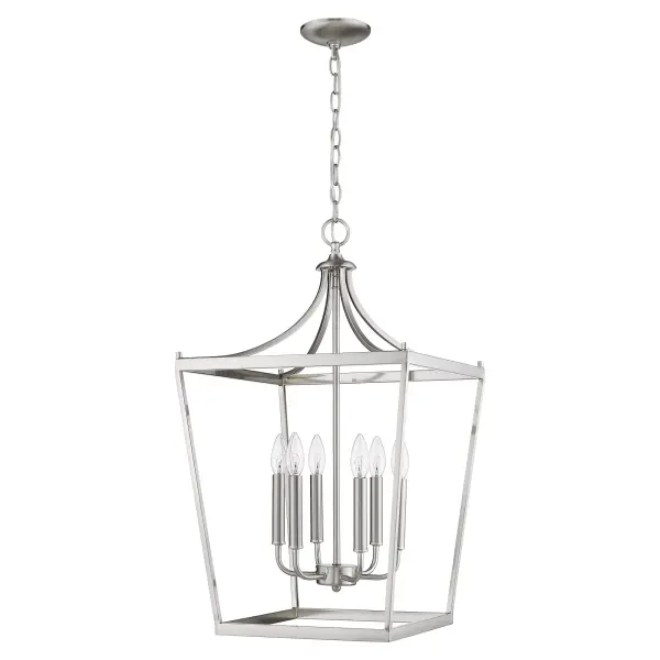 Kennedy 6-Light Chandelier in Satin Nickel - Image 3