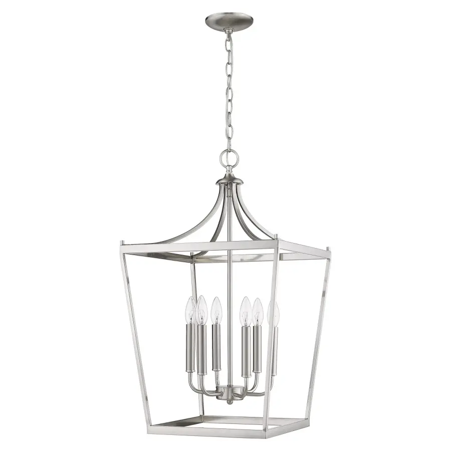 Kennedy 6-Light Chandelier in Satin Nickel - Image 3