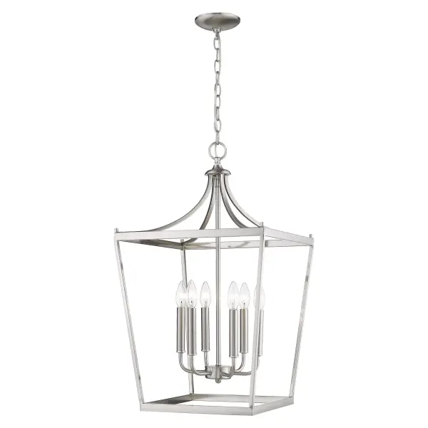 Kennedy 6-Light Chandelier in Satin Nickel - Image 4