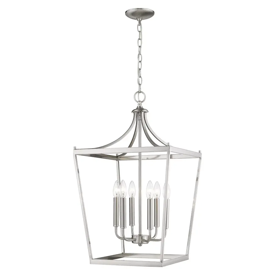 Kennedy 6-Light Chandelier in Satin Nickel - Image 4