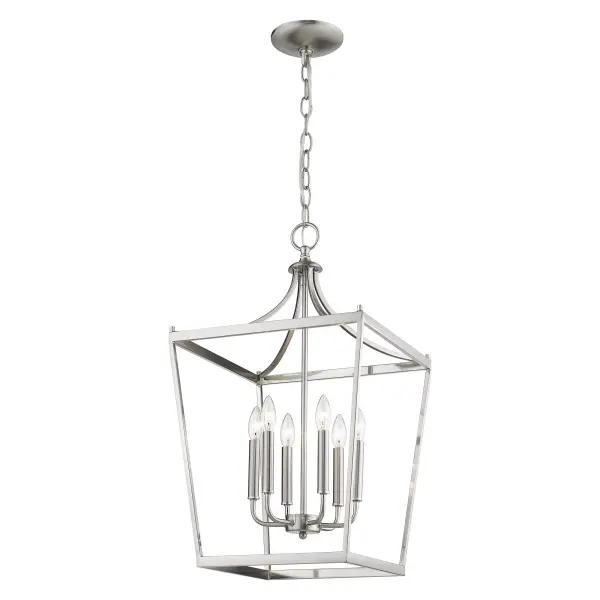 Kennedy 6-Light Chandelier in Satin Nickel - Image 5