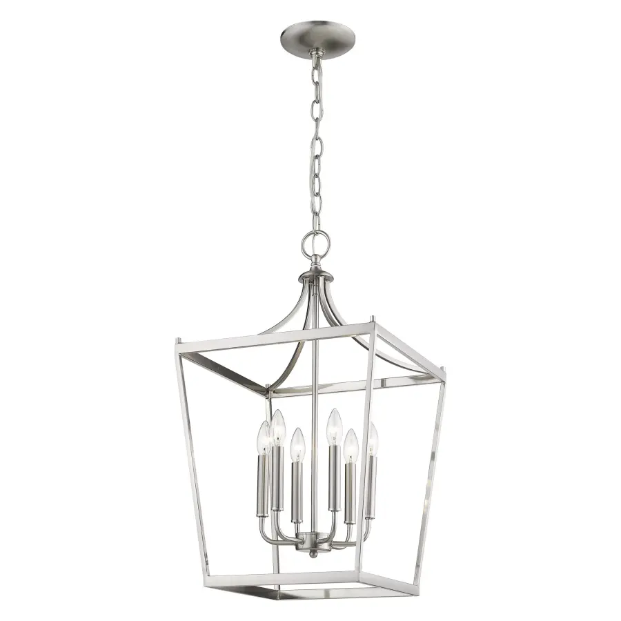 Kennedy 6-Light Chandelier in Satin Nickel - Image 5