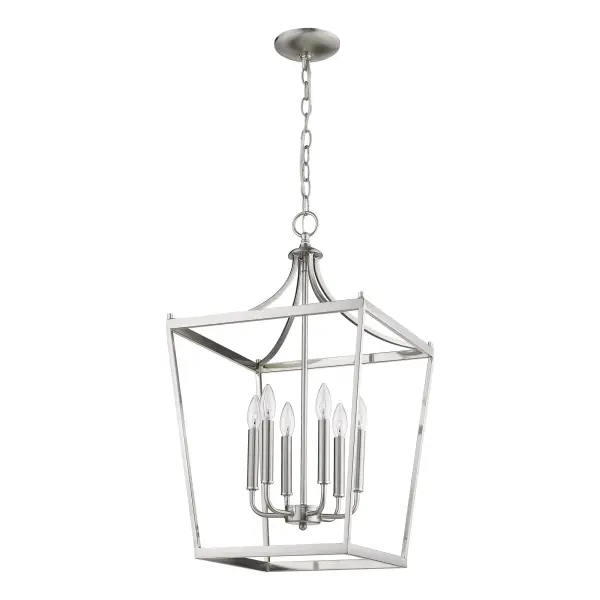 Kennedy 6-Light Chandelier in Satin Nickel - Image 6