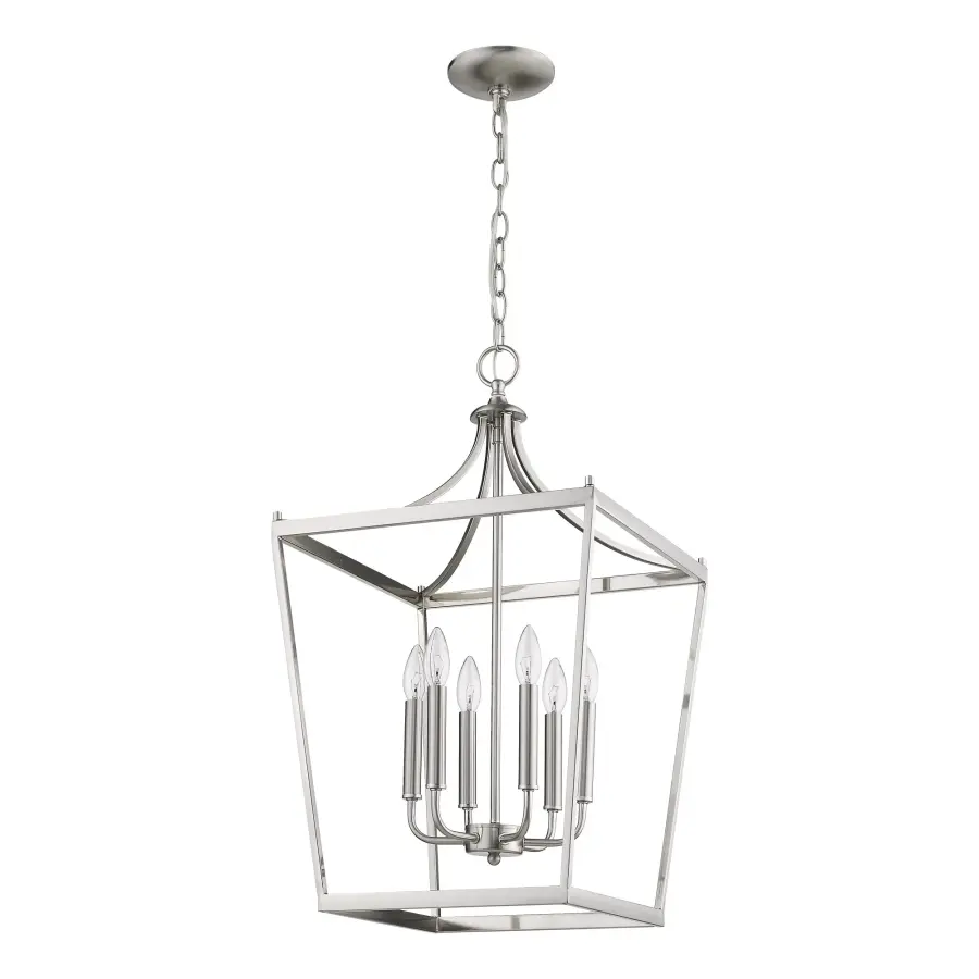 Kennedy 6-Light Chandelier in Satin Nickel - Image 6
